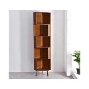 5-Bookcase Industrial Cube Shelf Corner Bookshelf Display Storage Tall Multifunctional Stand for Home Office Living Room Decoration