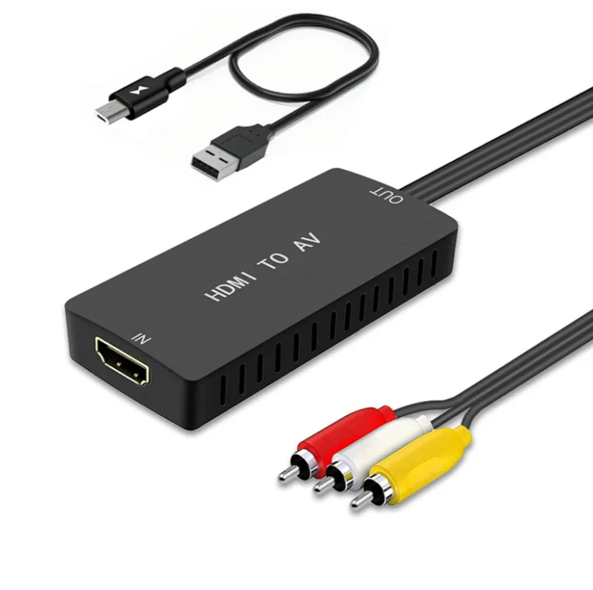 LVY HDMI to RCA Converter, Composite Video Audio Converter Adapter, HDMI to AV Adapter, Supports PAL/NTSC for Fire Stick and Roku, Blu-Ray, DVD Player
