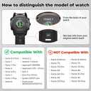 ANCOOL Compatible with Fenix 6/Fenix 7 Bands 22MM Quickfit Silicone Watch Band Replacement for Fenix 8 47mm/7 Pro/6 Pro/5/5 Plus/Approach S60/S62/Quatix 6 (Black)