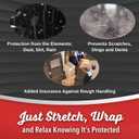 2 Pack Industrial Strength Mini Hand Stretch Wrap 5" 1000 Ft Roll 80 Gauge Thick, Shrink Wrap Roll for Moving Supplies, Furniture, Pallets, Plastic Wrap for Packing, Heavy Duty Stretch Film