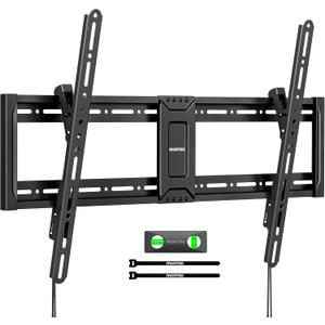 monTEK Heavy Duty Tilting TV Wall Mount for 43-95 Inch TVs, 200 lbs Capacity, 1.65" Slim Low Profile Wall Bracket, Max VESA 800x400mm Fits 16"/18"/24" Studs, Space-Saving for Large Flat & Curved TVs