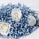 Yastouay Babys Breath Artificial Flowers, 30 Pcs Blue Baby Breath Flowers Artificial Bulk, Real Touch Fake Babys Breath Gypsophila for Wedding Party Bouquet Floral Arrangement Home Decor
