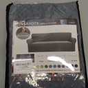 ZNSAYOTX 1 Piece Jacquard Couch Covers for 3 Cushion Couch Living Room High Stretch Sofa Cover Pets Dogs Friendly Anti Slip Thickened Slipcovers Furniture Protector (Sofa, Light Grey) (Large (71"-90"))