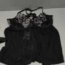 Avidlove Lingerie for Women Lace Babydoll Halter Chemise V Neck Nightgown Sexy Sleepwear Nightdress (Large, Black)