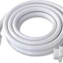 Washing Machine Inlet Hose, Burst Proof Washing Machine Water Inlet Pipe, Washer Pipe with Connectors, Water Inlet Connection Supply Line, White Long Universal PVC Hose (1.5 m/ 5 ft)