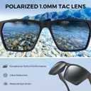 KastKing Beartrap Polarized Sports Fishing Sunglasses, With PuriVex Protective Lens Coating, Wayfarer Design, Men Women