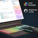 D DINGRICH Keyboard Case for iPad Pro 12.9 inch (3/4/5/6th Gen) & iPad Air 13 Inch (M3/M2) Magic Keyboard, Easy-Set Floating Cantilever Stand, Precision Multi-Touch Trackpad,Pink