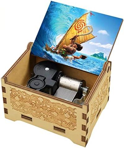 Sooharic Wooden Music Box, Antique Carved Wind Up Music Box Gifts for Kids