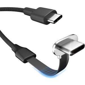 DbillionDa USB C Charger Cable, 60W 6ft Type C Charging Cable, Flat 90-Degree C-Port, High-Speed Data Transfer Compatible with Samsung S23/S22/S21, iPhone 15 Pro/Pro Max, MacBook Air/Pro, etc.