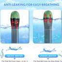 Full Face Snorkel Mask for Adults Teen, Snorkeling Gear with Detachable Camera Mount, Panoramic 180 View, Anti-Fog Anti-Leak Snorkling Set for Man and Women