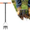 Jardineer Hand Tiller Cultivator, Twist Tiller Garden Claw Heavy Duty, Manual Soil Tiller for Flower Box and Raised Bed
