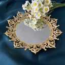 Vanity Tray, Ring Holder Jewelry Ornate Dish, Metal Decorative Makeup Tray for Vanity, Dresser, Bathroom, Bedroom