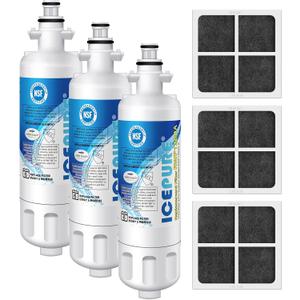ICEPURE ADQ36006101 Replacement for LG LT700P, Kenmore Elite 9690, ADQ36006102, RFC 1200A, 46-9690 469690, ADQ36006101-S, LFXS30766S, WSL-3, FML-3, Refrigerator Water and LT120F Fresh Air Filte,3Combo