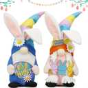 Lovinland Easter Decorations - Bunny Gnomes Decor for Home, Indoor, Tiered Tray, Office, Desk - Spring Rabbit Stuffed Centerpiece Table - Easter Basket Stuffers Essentials for Women - Gnome Gifts
