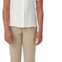 French Toast girls Short Sleeve Oxford Button Down Shirt, White, 18 US
