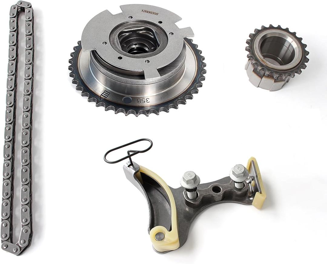 AUCERAMIC TK3216VVT 3SRH60 Timing Chain Kit Fit for Chevrolet Avalanche Camaro Colorado Express Silverado Suburban Tahoe Cadillac Escalade GMC Canyon Savana Sierra Yukon Hummer 4.8L 5.3L 6.0L 6.2L