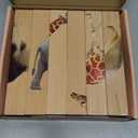 Wooden Animal Chunky Puzzles for Toddlers 2+ Years - Montessori 4 in 1 Safari Animal Block Puzzle Toy