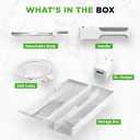 NutriChef Cordless Electric Knife | Easy to Use Constant ON/OFF Safety Function Button | Carve Turkey, Meats, Poultry, Bread, Cheese & More | Lightweight with Contoured Grip Handle | White & Grey