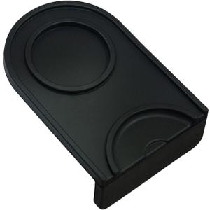 Espresso Tamping Mat Food Grade Silicone Coffee Tamper Mat, Espresso Tamping Station Coffee Pad for Barista Tool Home Kitchen Bar Coffee Shop Espresso Accessory, Waterproof and Non-Slip 5.9x3.9 In (Black-L-Small-Long)