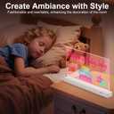 LED Note Board with Colors,Rechargeable Acrylic Dry-Erase Board, 8-Color Luminous Acrylic whiteboard Calendar, Art Board, Suitable for classrooms/Offices/Home Decoration/Gifts (Horizontal)