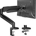 MOUNTUP Single Monitor Desk Mount, Adjustable Gas Spring Monitor Arm Support Max 32 Inch Screen, Computer Monitors Stand with Clamp/Grommet Mounting Base, VESA Mounts Fit 4.4-17.6lbs Computer, Black