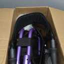 WALK MATE 3 Wheel Rollator Walker with Seat for Slim Seniors, Padded Backrest Lightweight Foldable Walker Ideal for Elderly, 8 Inch Tri-Wheel Modern Mobility Walking Aid Aluminum, Purple