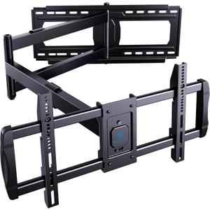 PERLESMITH Long Arm TV Wall Mount for 42-90 inch TVs, Full Motion TV Mount with 42.72 inch Extension Articulating Arm Swivel and Tilt, Max VESA 800x400mm, Holds up to 150 lbs, 16,18, 24 Studs