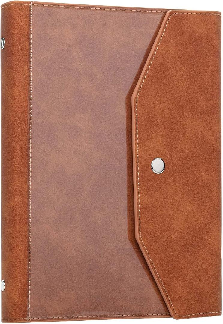 Mr. Pen- A5 Leather Planner Binder, Brown, A5 Refillable Notebook Binder