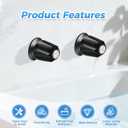 2 Piece Bathtub Shower Knob Replacement Kit for Price Pfister Verve and Windsor Tub/Shower Faucet Handle, Remodel/Rebuild Trim Kit with Hot & Cold Shower Knobs, Matte Black(Matte Black)