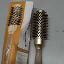 Round Barrel Anti-Static Hair Brush with Boar Bristles, Nano Thermal Ceramic Ionic Tech | For Extra Shine | Protect Hair, Enhance Texture, For Straightening & Drying (1 1/4 inch)