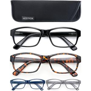 HEEYYOK 1.75 Reading Glasses Men Large Readers For Men XXL Wide Reader Oversized Frame Cheaters Reading Glasses For Mens Comfort Spring Hinge