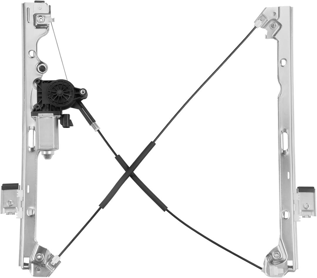 741-443 Front Right Passenge Side Power Window Regulator with Motor (2 Pins) Compatible with Chevy Silverado 1500 2500 HD/Tahoe/Suburban, GMC Sierra/Yukon 2007-2014, Cadillac Escalade 2007-2008
