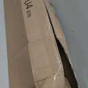 rabbitgoo Window Privacy Film Rainbow Film Decorative Window Sticker, 3D Static Stained Glass Cling Tint for Home Heat Control Non-Adhesive, Brown, 35.4 x 157.4 inches