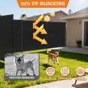 6' x 12' Privacy Fence Screen Sets with Iron Poles Ground Spikes Metal Frame Outdoor Privacy Shade Cover for Yard Backyard Patio, Black