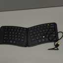 Ergonomic Foldable Keyboard, Portable Folding Travel Bluetooth Keyboard for Business and Travel, 3 Devices Dual-Mode(2.4G+BTx2) Ultra Slim Wireless Keyboards for Windows, iOS, Android, Use on the Leg