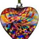 Multicolour Friendship Heart  Handcrafted Hanging Glass Gift  Sentimental Keepsake for Birthdays, Thank You, or Friendship Day