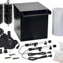 Large Waterfall Filter System, Pond Filter Waterfall Kit Stainless Steel for Ponds and Streams up to 4,500 Gallons, Includes 5-Stage Filtration System, 1200 GPH Water Pump N4333