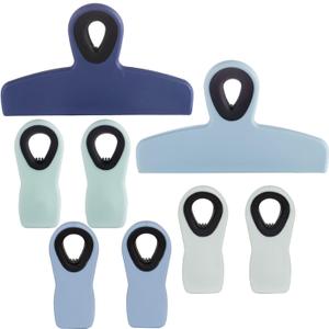 Magnetic Chip Clips - 8pcs Blue, Ideal for Food Packages