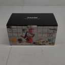 Geedel Rotary Cheese Grater, Kitchen Mandoline Vegetable Slicer with 3 Interchangeable Blades, Easy to Clean Grater for Fruit, Vegetables, Nuts (Red)