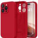 SuydanBox Magnetic for iPhone 14 Pro Max Case, Compatible with MagSafe, [Full Camera Protection][Screen Protector] Silicone Shockproof Protective Phone Case for iPhone 14 Pro Max 6.7", Deep Red