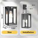 MAGGIFT 2 Pack Motion Sensor Outdoor Wall Lanterns, Outdoor Wall Light Fixtures, Dusk to Dawn Sconce, E26 Base Waterproof Exterior Sconces Decor for Patio Yard Front Door Entryway