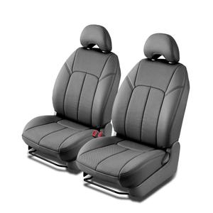 Clazzio 2013-2018 Dodge Ram Front seat only for Cloth seat Gray Leather Seat Cover