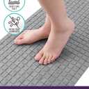 DEXI Bathtub Mat Non Slip, Extra Long 39x16, Suction Cups, Drain Holes, Machine Washable for Tub Shower Floor, Grey