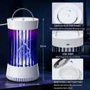 Lulu Home Bug Zapper Indoor, 2 Packs Mosquito Killer with Fan, 1500V Electric Fly Trap, USB Plug-in Insect Catcher for Home, Kitchen, Bedroom, Black & White