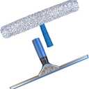 Squeegee & Window Washer Combo - Professional Grade Cleaning Tool for Sparkling Windows, Glass, and Surfaces - Ergonomic Design for Effortless Cleaning