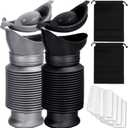 Portable Urinal for Men,Collapsible Pee Bottles for Men and Women,750 ml,A Set of 2 Car Urine Bottles,with Disposable Bags,Storage Bags,Suitable for Outdoor Camping,Tourism,Traffic Jams