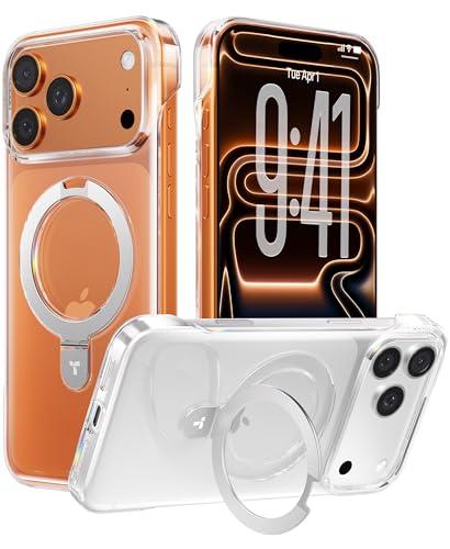 TORRAS Ostand Slim for iPhone 17 Pro Max Case Clear, Upgraded Magnetic Stand, Fit for MagSafe, Frameless with Thin Open-Edge Fit, Minimalist Phone Case for iPhone 17 Pro Max, 6.9'', Drop Protection