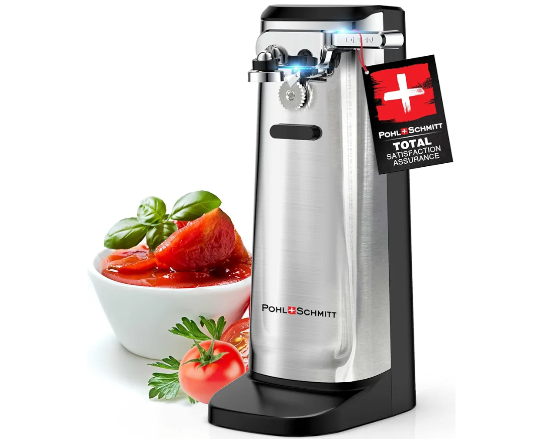 POHL SCHMITT Electric Can Opener with Knife Sharpener and Bottle Opener
