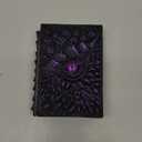 3D Dragon Eye Embossed Resin Engraving Notebook,Dnd notebook for Dragon Lovers Blank Paper,Hardcover Travel Notepad for Writing,Sketchbook,Collection,Gift,Decoration A4 and A5 Size (A5-Dark Purple)