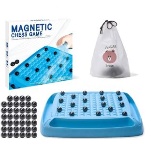 Magnet Game, Magnetic Game Fun Family Board Games for Kids and Adults, Magnet Chess Game 40Pcs, Table Top Magnetic Board Game, 2-4 Players